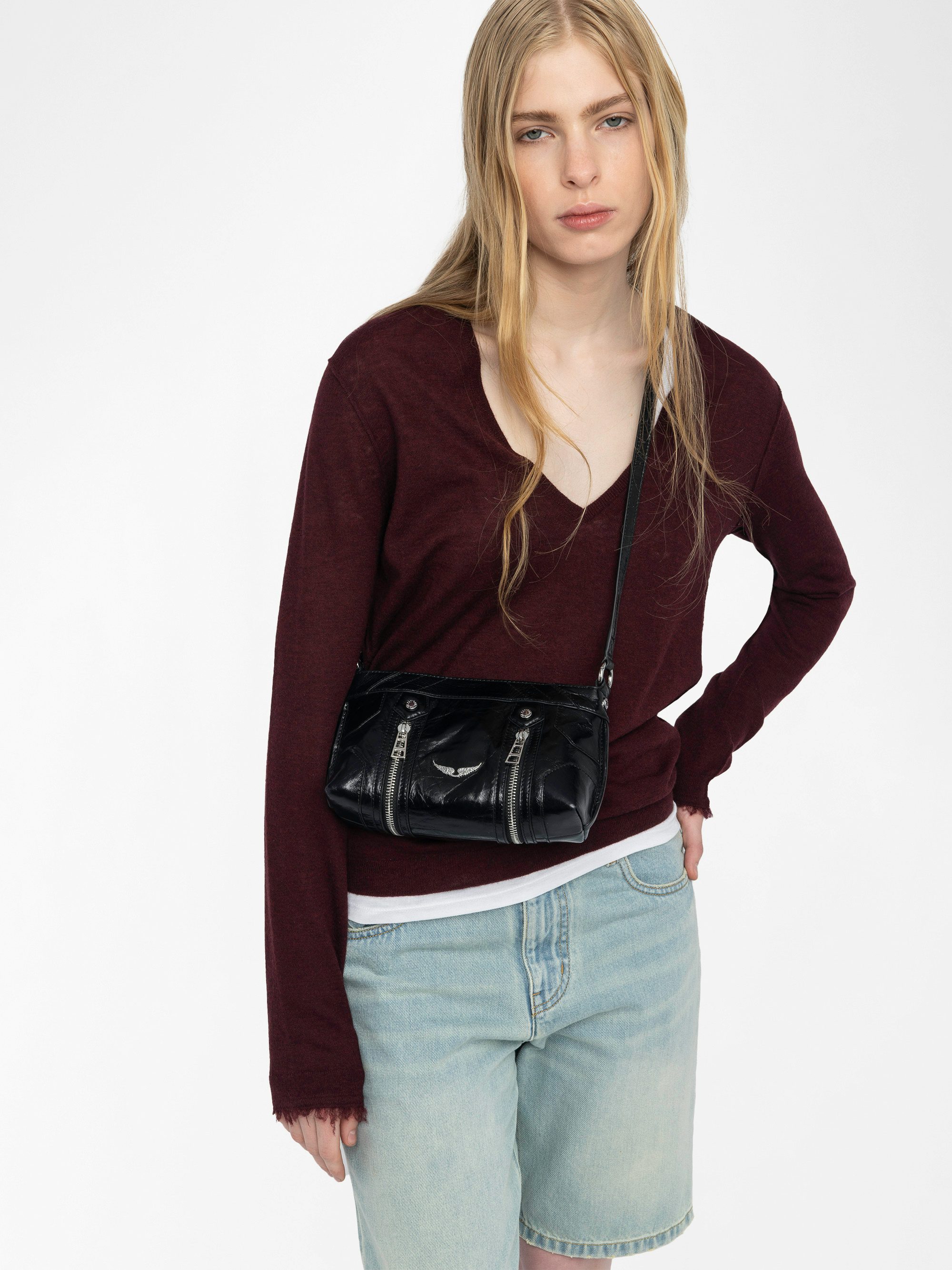 Rivy Jumper 100% Cashmere - Long-sleeved V-neck jumper.